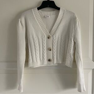 Le lis Collection white cardigan sweater 20651